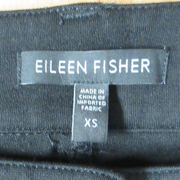 EILEEN FISHER Slim Ankle Zip Riding Pants Sz XS Black Equestrian Ponte Trousers - Picture 10 of 16